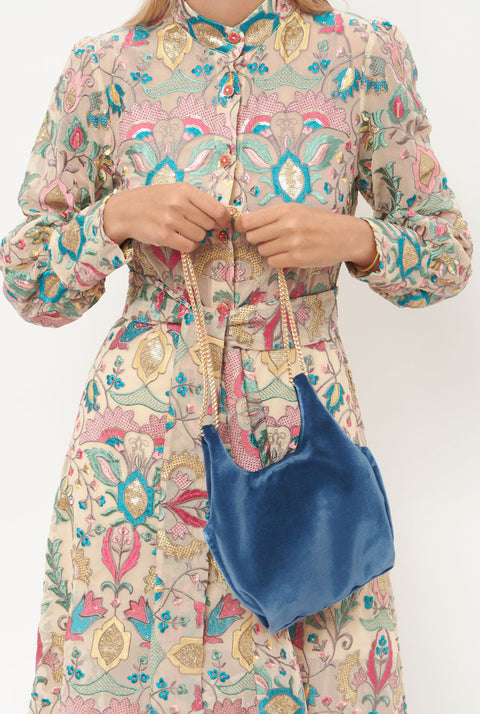 The baby julia bag new velvet celeste