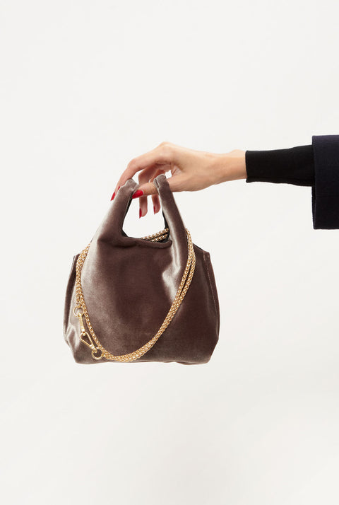 The baby julia bag new velvet topo