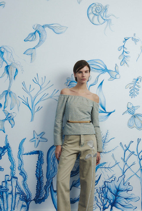 The beige milrayas top