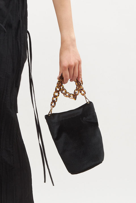 The Mini Cube Bag velvet black