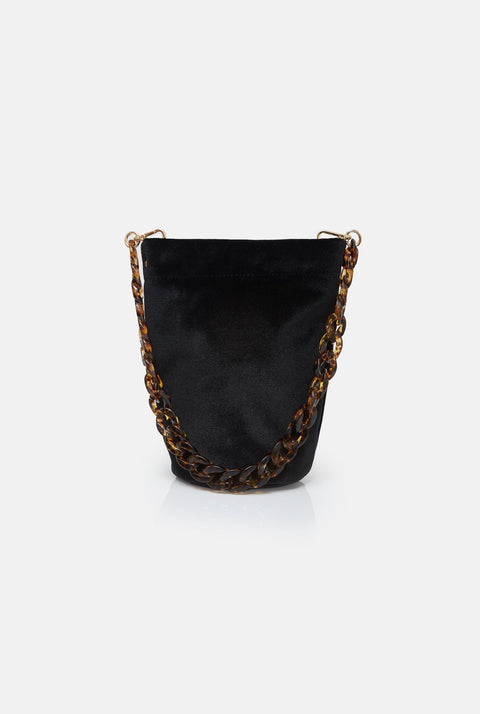 The Mini Cube Bag velvet black