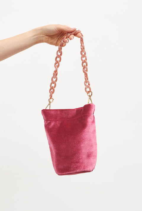 The Mini Cube Bag velvet pink