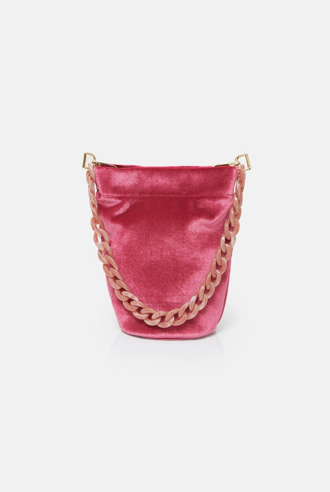 The Mini Cube Bag velvet pink