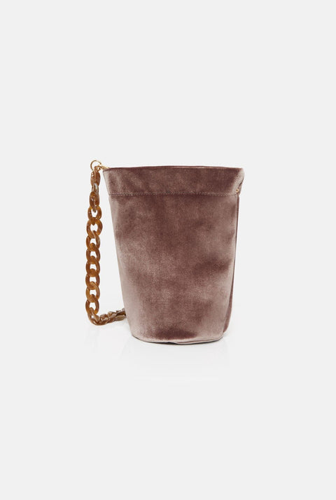 The Mini Cube Bag velvet topo