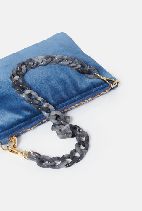 The mini gala clutch new velvet blue