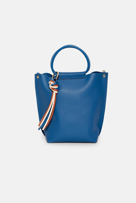 The MINI NEREA Bag. Piel vacuno color AZUL