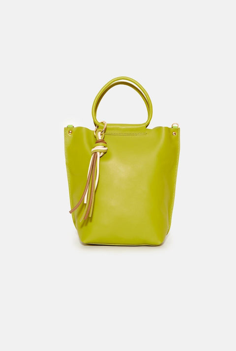 The MINI NEREA Bag. Piel vacuno color VERDE