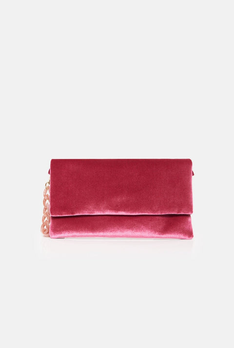 The Sara Bag Velvet pink