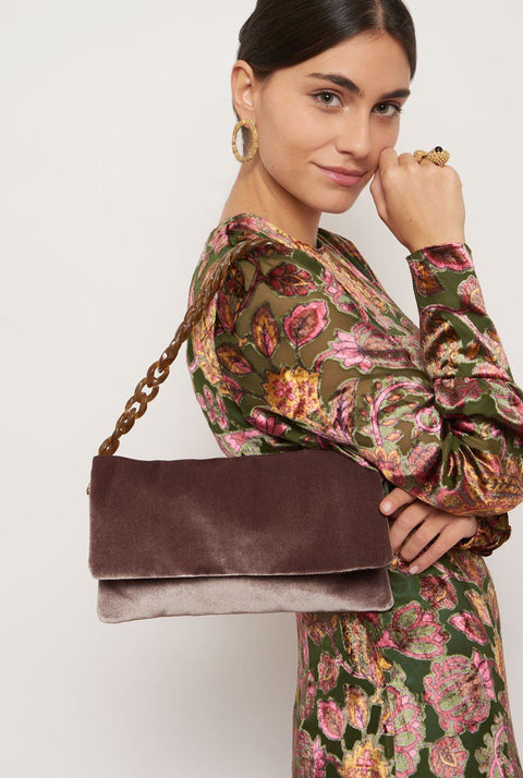 The Sara Bag Velvet topo