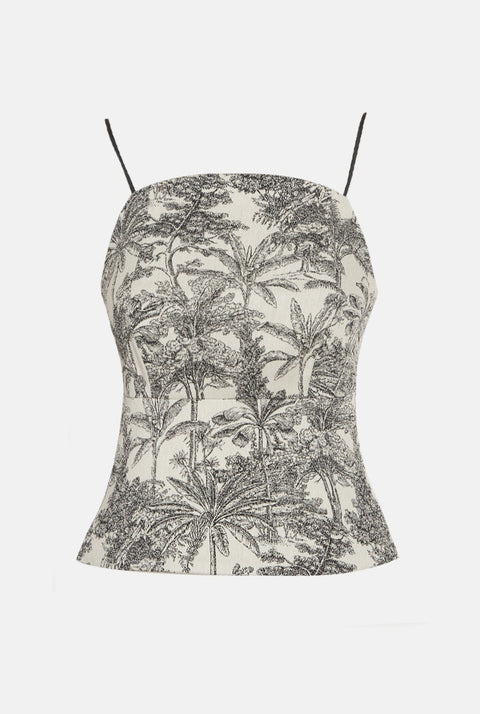 Top Bustier Josefina Toile de Jouy