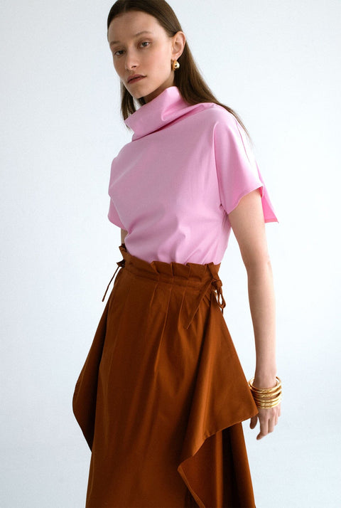 Top cuello y capa - pink