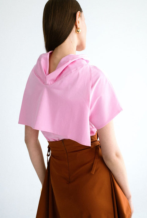 Top cuello y capa - pink