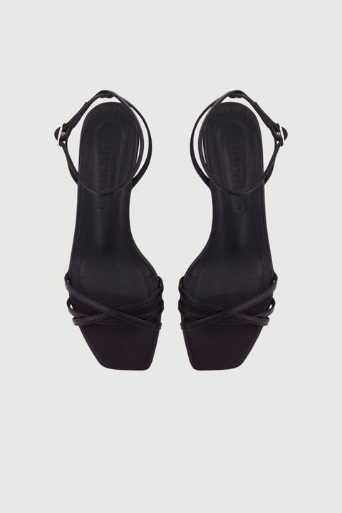Uma Sandals in Black Leather