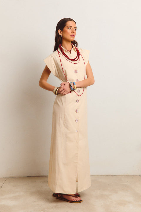 VESTIDO CASABLANCA CRUDO