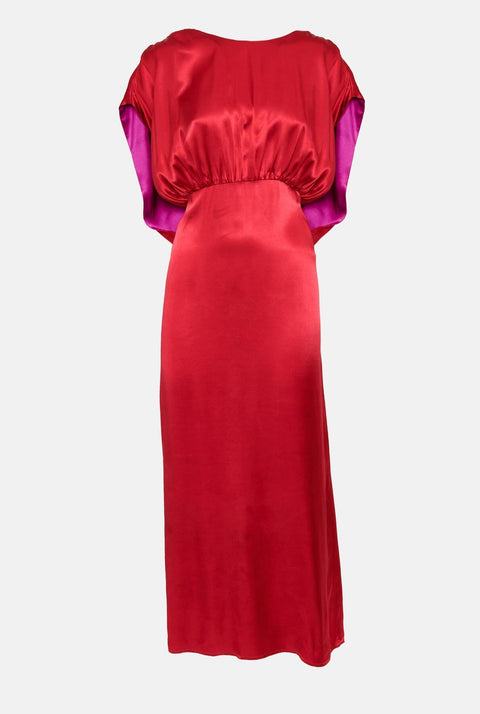 Vestido drapeado espalda abierta