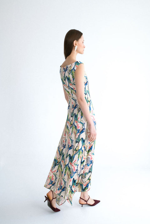 Vestido estampado escote