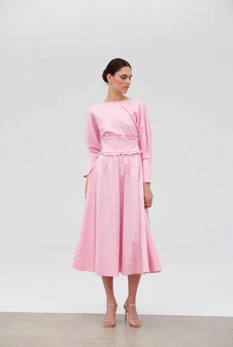 Vestido fajín - rosa