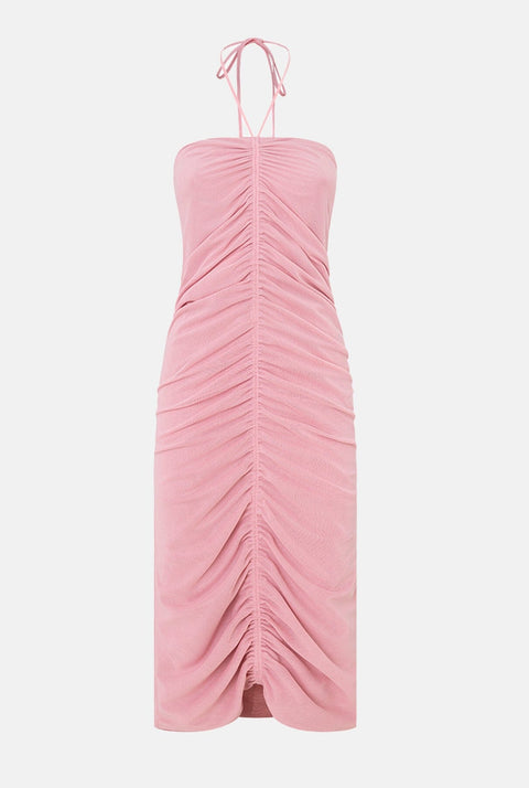 Vestido Fruncido tul rosa
