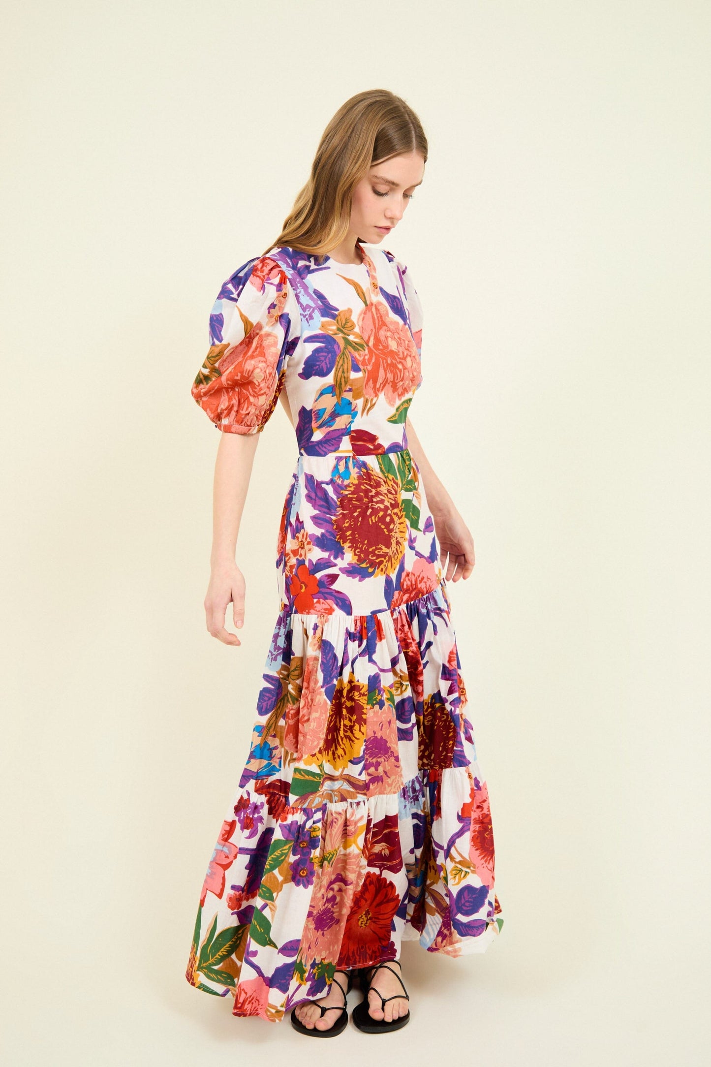 VESTIDO GABRIELLA MAXI FLOR BLANCO