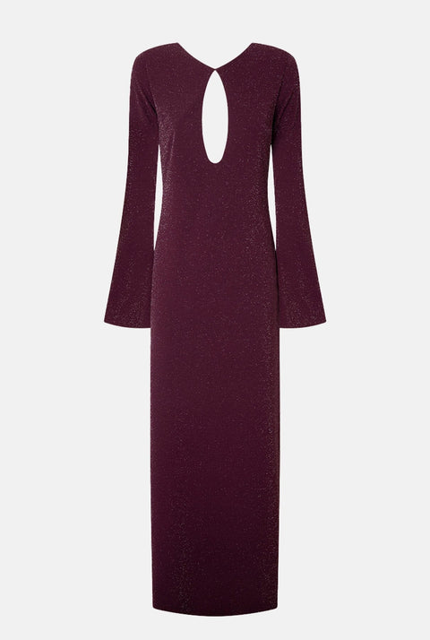 Vestido lurex punto granate