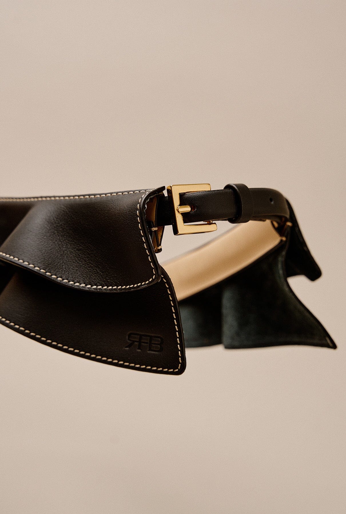 Vuelo Black Leather Corset Belt
