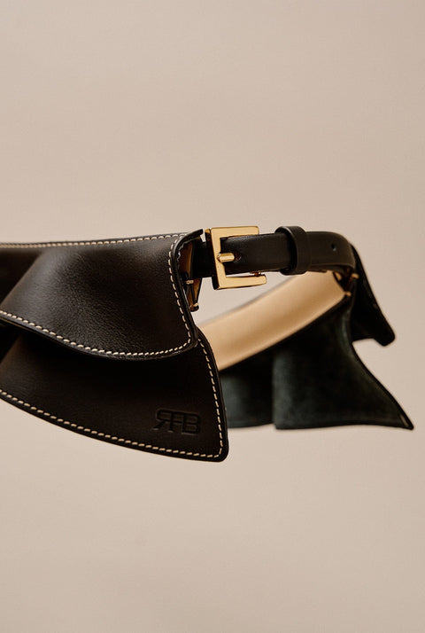 Vuelo Black Leather Corset Belt