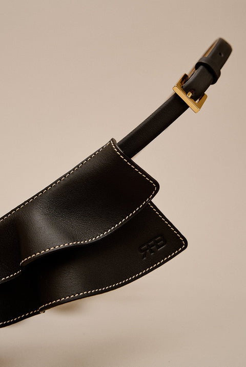 Vuelo Black Leather Corset Belt