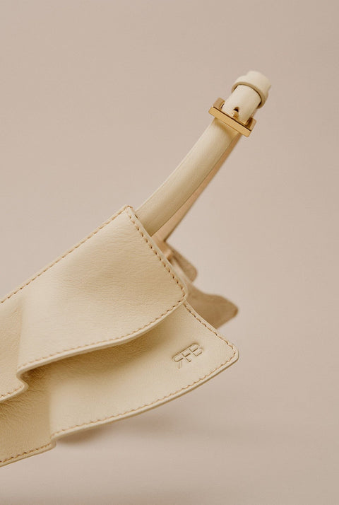 Vuelo Warm White Leather Corset Belt